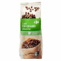 Café en grano mezcla Carrefour 500 g.