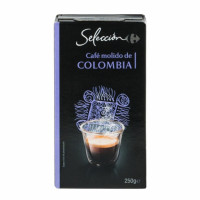 Café molido natural de Colombia Carrefour Selección 250 g.