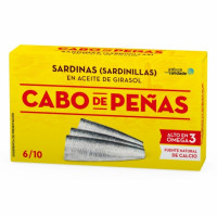 Sardinillas en aceite de girasol Cabo de Peñas 62 g.