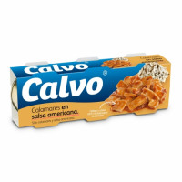 Calamares en salsa americana Calvo pack de 3 unidades de 48 g.