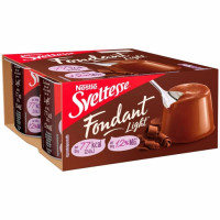 Crema de chocolate fondant light Nestlé Sveltesse sin gluten pack de 4 unidades de 125 g.