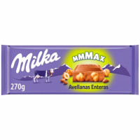 Chocolate con leche y avellanas enteras MILKA Mmmax 270 g. Chocolate con leche y avellanas enteras MILKA Mmmax 270 g.