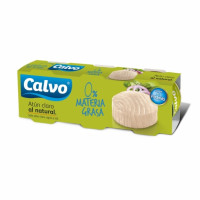 Atún claro al natural 0% materia grasa Calvo pack 3 latas de 56 g.