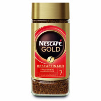 Café soluble descafeinado 100% arábica Nescafé Gold 100 g.