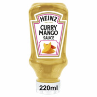 Salsa curry y mango Heinz envase 220 ml.