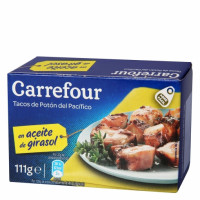 Tacos de potón en aceite de girasol Classic´ Carrefour 65 g.