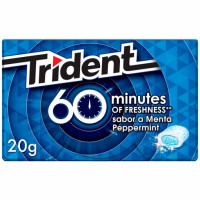 Chicle sabor a menta sin azúcar TRIDENT 22 g. Chicle sabor a menta sin azúcar TRIDENT 22 g.