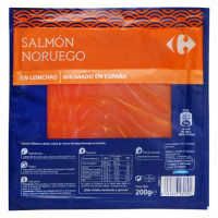Salmón ahumado noruego Extra Carrefour 200 g.