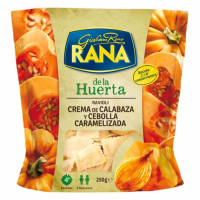 Raviolis de crema de calabaza y cebolla caramelizada Rana de la Huerta 250 g.