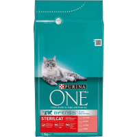 PURINA ONE Sterilcat pienso para gatos adultos esterilizados con salmón y trigo bolsa 1,5 kg PURINA ONE Sterilcat pienso para gatos adultos esterilizados con salmón y trigo bolsa 1,5 kg