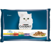 GOURMET Perle Duo comida húmeda para gatos dueto de carnes variadas 4 unidades 85 g GOURMET Perle Duo comida húmeda para gatos dueto de carnes variadas 4 unidades 85 g