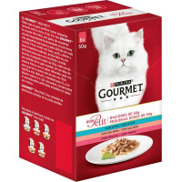 GOURMET Mon Petit comida húmeda para gatos selección de pescados 6 sobres 50 g GOURMET Mon Petit comida húmeda para gatos selección de pescados 6 sobres 50 g