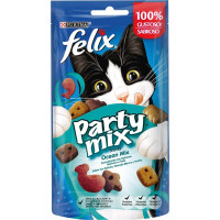 FELIX Party Mix snacks para gatos con sabor a salmón, pescado blanco y trucha paquete 60 g