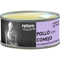 RETORN comida húmeda con pollo y conejo para gatos adultos lata 80 g RETORN comida húmeda con pollo y conejo para gatos adultos lata 80 g