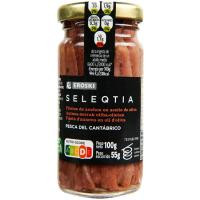 Anchoa en aceite de oliva Eroski SELEQTIA, frasco 55 g Anchoa en aceite de oliva Eroski SELEQTIA, frasco 55 g