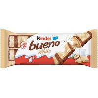 Barrita de chocolate White KINDER BUENO, paquete 43 g Barrita de chocolate White KINDER BUENO, paquete 43 g