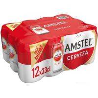 Cerveza AMSTEL, pack lata 12x33 cl Cerveza AMSTEL, pack lata 12x33 cl