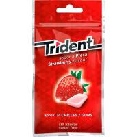 Chicle de fresa sin azúcar en gragea TRIDENT, paquete 43,5 g Chicle de fresa sin azúcar en gragea TRIDENT, paquete 43,5 g