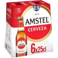 Cerveza AMSTEL, pack lata 6x25 cl Cerveza AMSTEL, pack lata 6x25 cl