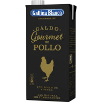 Caldo de pollo de gourmet GALLINA BLANCA, brik 1 litro Caldo de pollo de gourmet GALLINA BLANCA, brik 1 litro