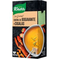 Crema de bogavante-cigala gourmet KNORR, brik 500 ml
