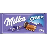 Chocolate con leche-oreo MILKA, tableta 100 g