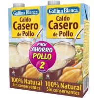 Caldo de pollo GALLINA BLANCA, pack 2x1 litro Caldo de pollo GALLINA BLANCA, pack 2x1 litro
