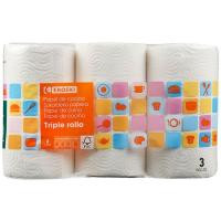 Papel de cocina triple rollo EROSKI, paquete 3=9 rollos Papel de cocina triple rollo EROSKI, paquete 3=9 rollos