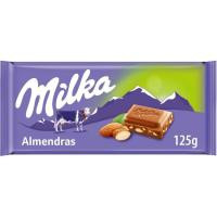 Chocolate con almendras MILKA, tableta 125 g