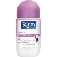 Desodorante para mujer invisible SANEX, roll on 50 ml