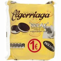 Galleta Break de nata ELGORRIAGA, pack 2x150 g
