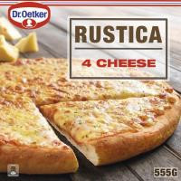 Pizza rústica 4 quesos DR. OETKER, caja 555 g Pizza rústica 4 quesos DR. OETKER, caja 555 g