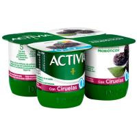 Activia 0% con ciruela DANONE, pack 4x120 g Activia 0% con ciruela DANONE, pack 4x120 g