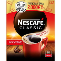 Café soluble descafeinado NESCAFÉ, caja 10 sobres