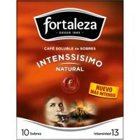 Café soluble natural FORTALEZA, caja 10 sobres