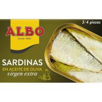 Sardina en aceite de oliva virgen extra ALBO, lata 120 g Sardina en aceite de oliva virgen extra ALBO, lata 120 g
