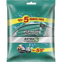 Maquinilla desechable WILKINSON EXTRA 2 SENSITIVE, pack 15 uds