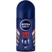 Desodorante para hombre dry impact NIVEA, roll on 50 ml