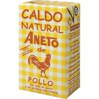 Caldo natural de pollo ANETO, brik 1 litro