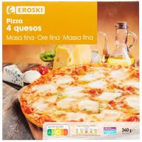 Pizza 5 quesos EROSKI, caja 345 g Pizza 5 quesos EROSKI, caja 345 g