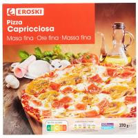 Pizza masa fina Capricciosa EROSKI, caja 370 g Pizza masa fina Capricciosa EROSKI, caja 370 g