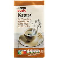 Café molido natural EROSKI BASIC, paquete 250 g