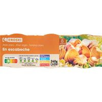 Atún claro en escabeche EROSKI, pack 3x80 g Atún claro en escabeche EROSKI, pack 3x80 g