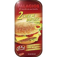 Hamburguesa de queso PALACIOS, pack 2x125 g Hamburguesa de queso PALACIOS, pack 2x125 g