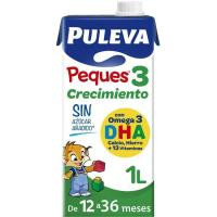 Leche de crecimiento PULEVA Peques 3, brik 1 litro Leche de crecimiento PULEVA Peques 3, brik 1 litro