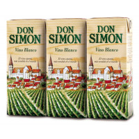 Vino DON SIMÓN blanco mini brik 3x187ml Vino DON SIMÓN blanco mini brik 3x187ml