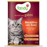 Comida gatos TANDY bocaditos con buey 415 g