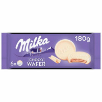 Galleta recubierta con chocolate blanco Choco Wafer MILKA 180 g.