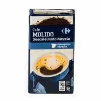 Café molido mezcla descafeinado CARREFOUR 250 g.