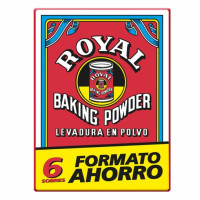 Polvo gasificante para hornear ROYAL sin gluten pack de 6 sobres de 16 g.